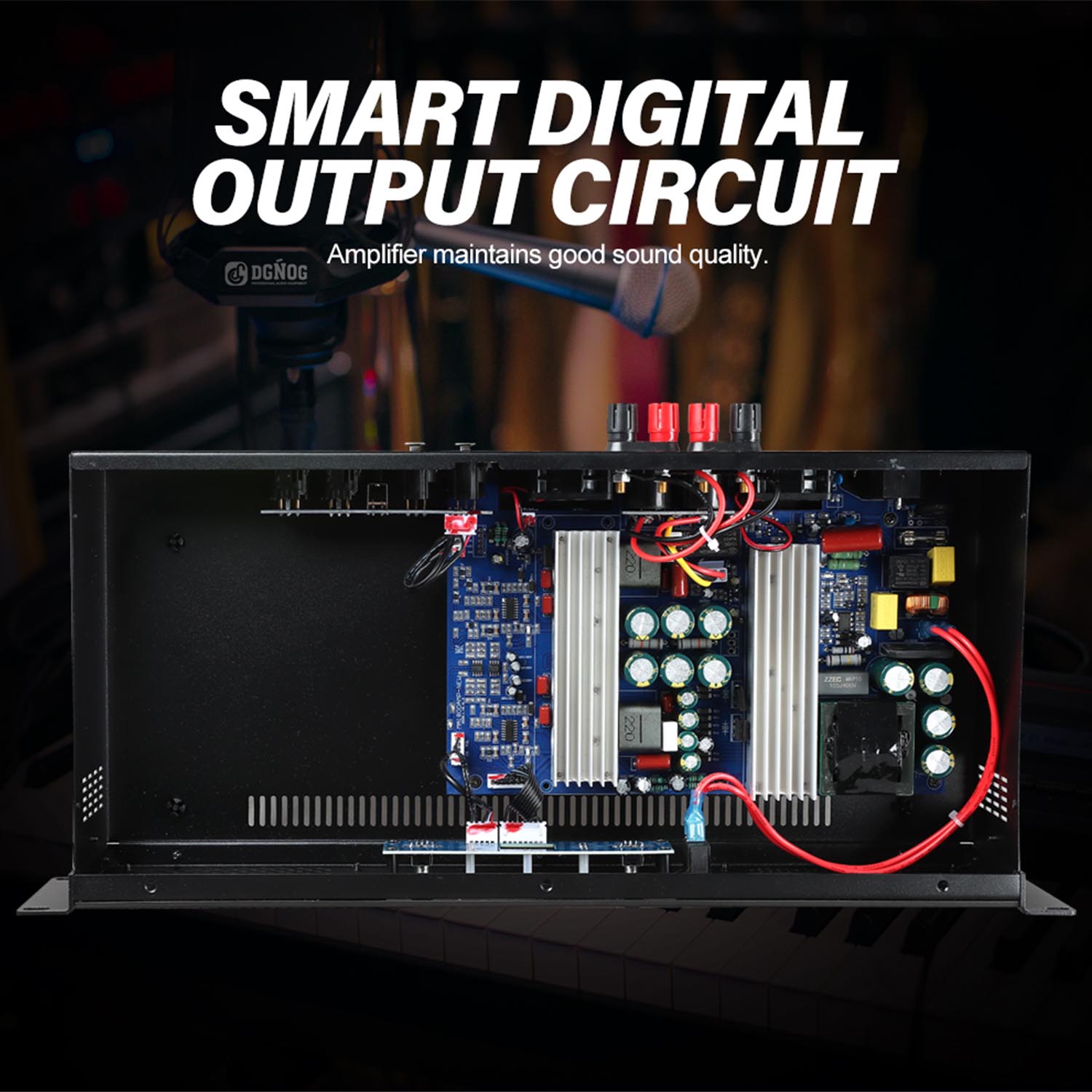 CD2400 four channel digital power amplifier view 5