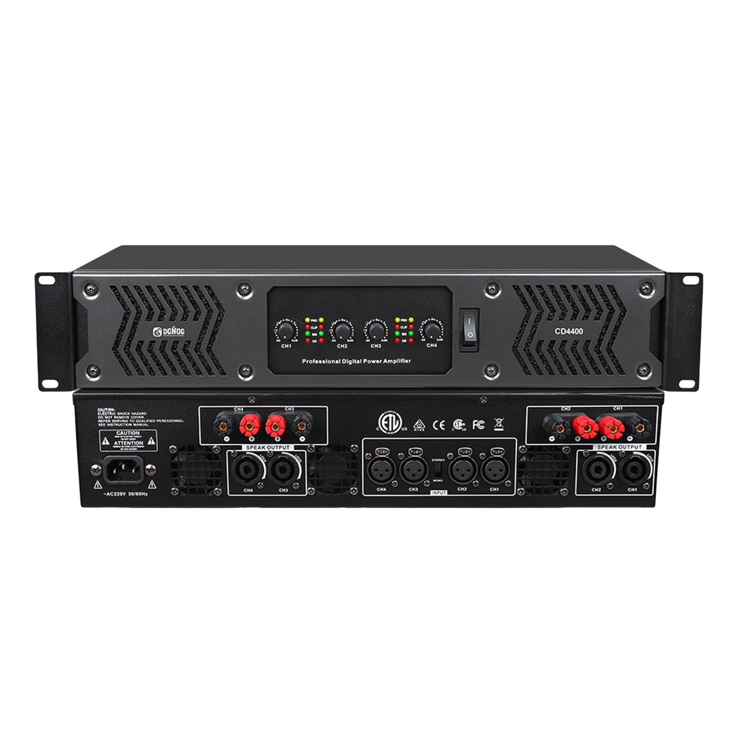 CD4400 four channel digital power amplifier view 1