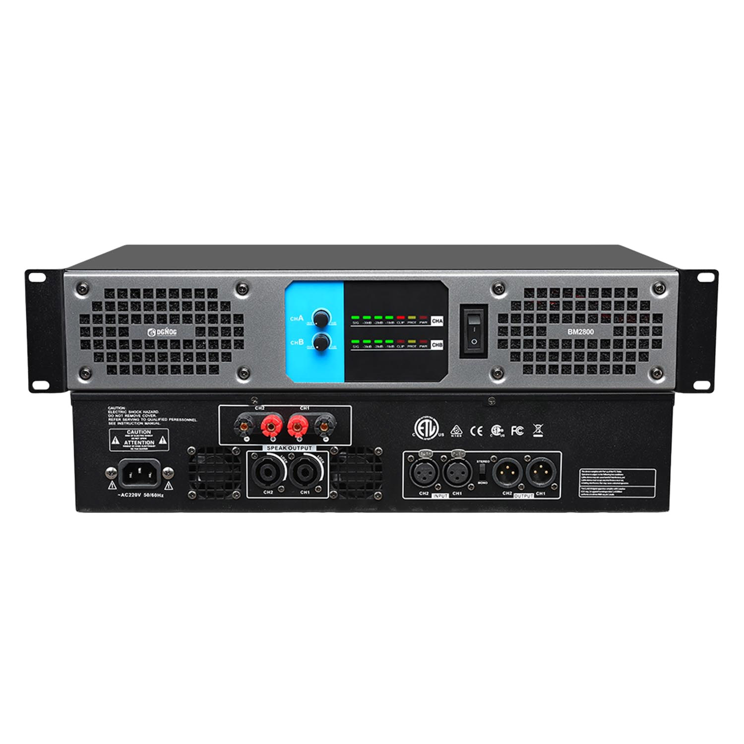 BM2800 digital power amplifier view 1