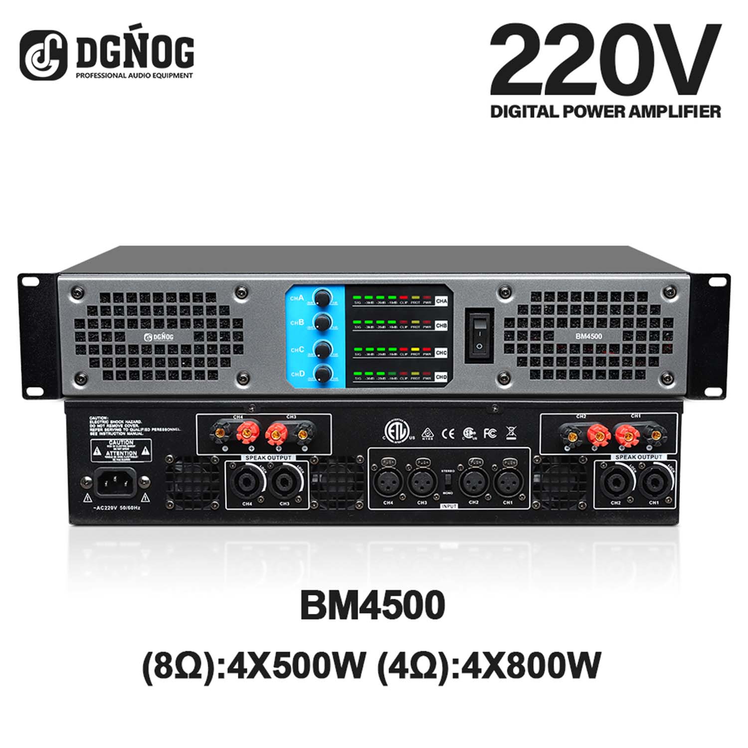 BM4500 digital power amplifier view 2