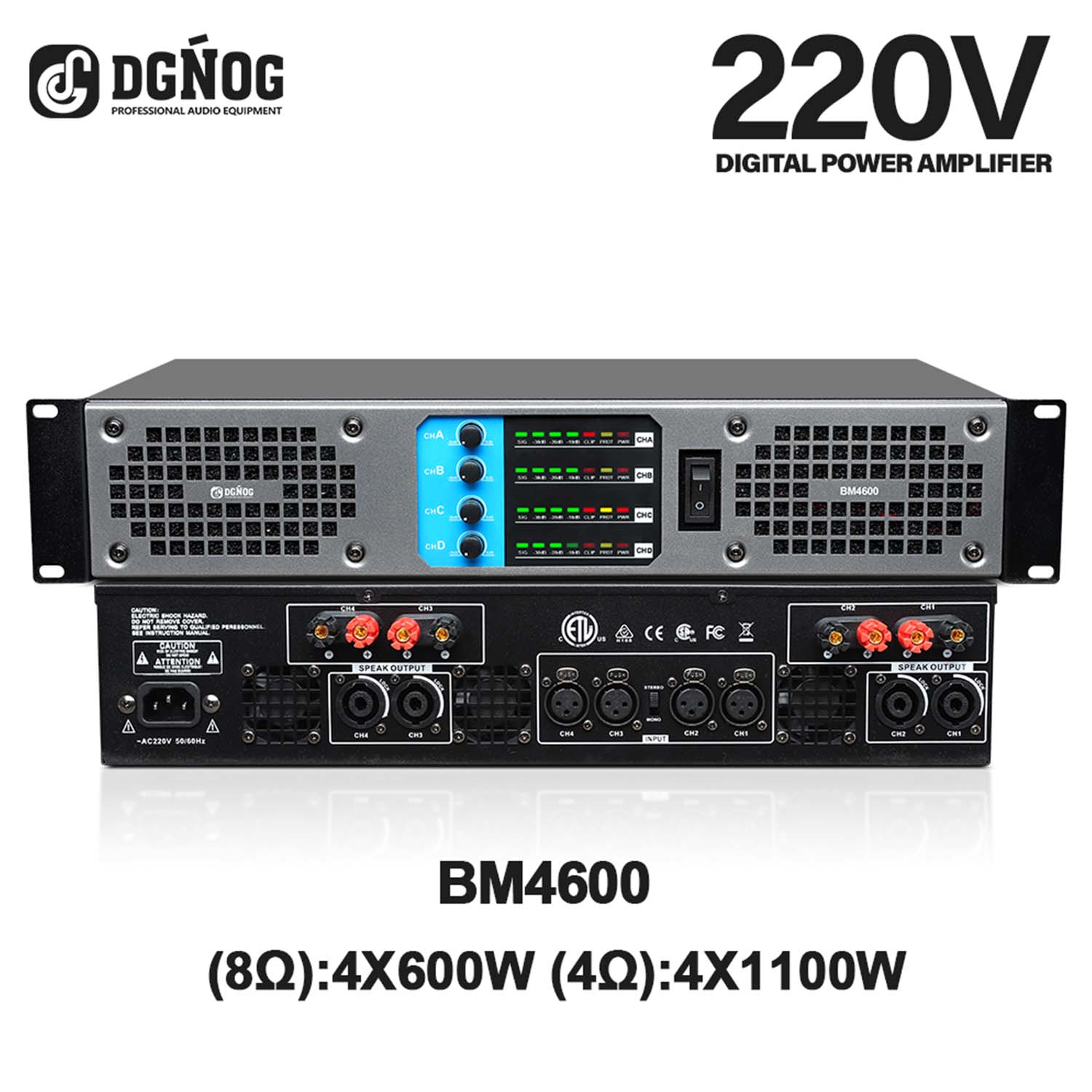 BM4600 digital power amplifier view 2