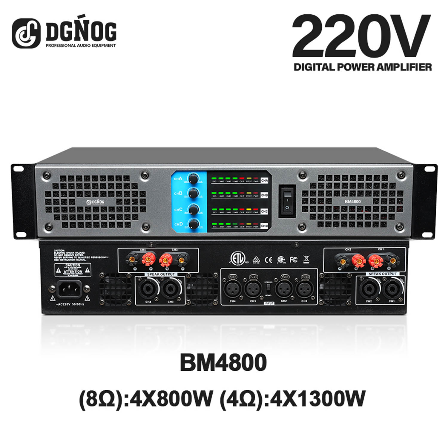 BM4800 digital power amplifier view 2