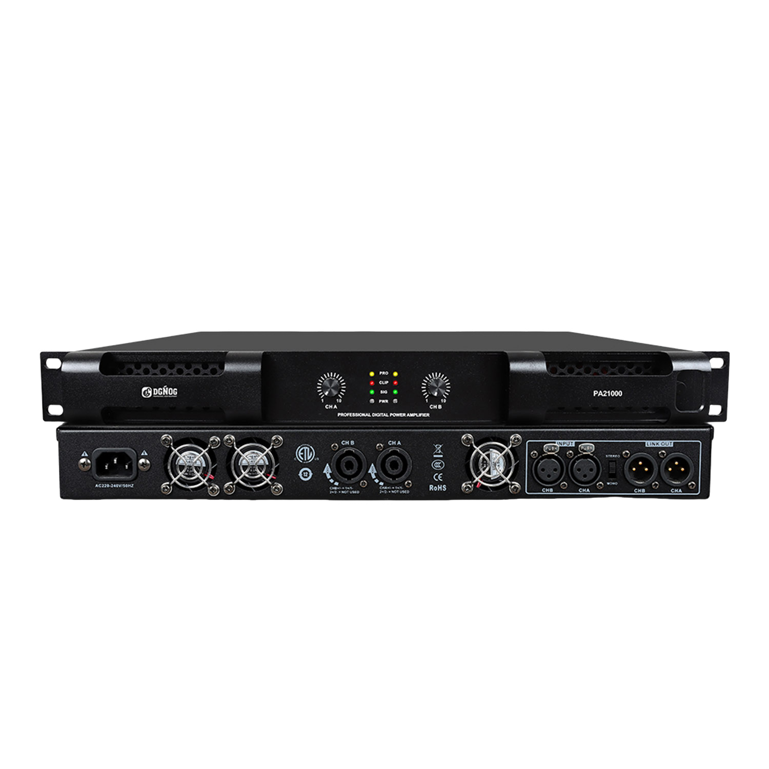 PA21000 digital power amplifier view 1