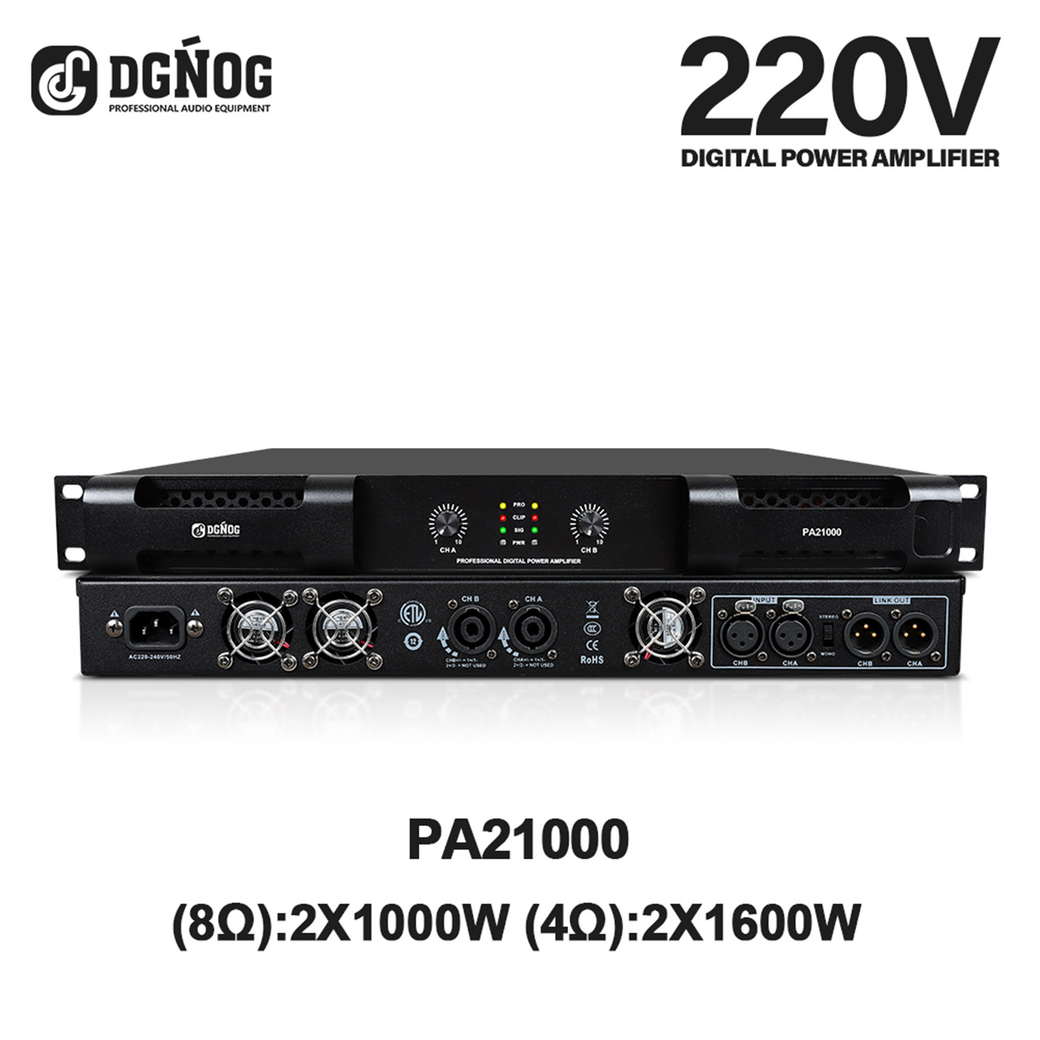 PA21000 digital power amplifier view 2