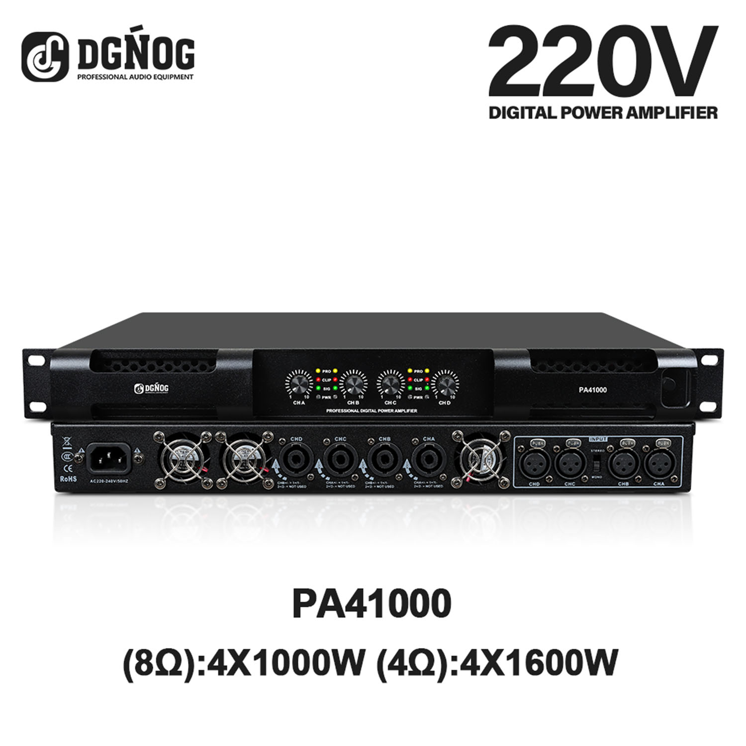 PA41000 digital power amplifier view 2