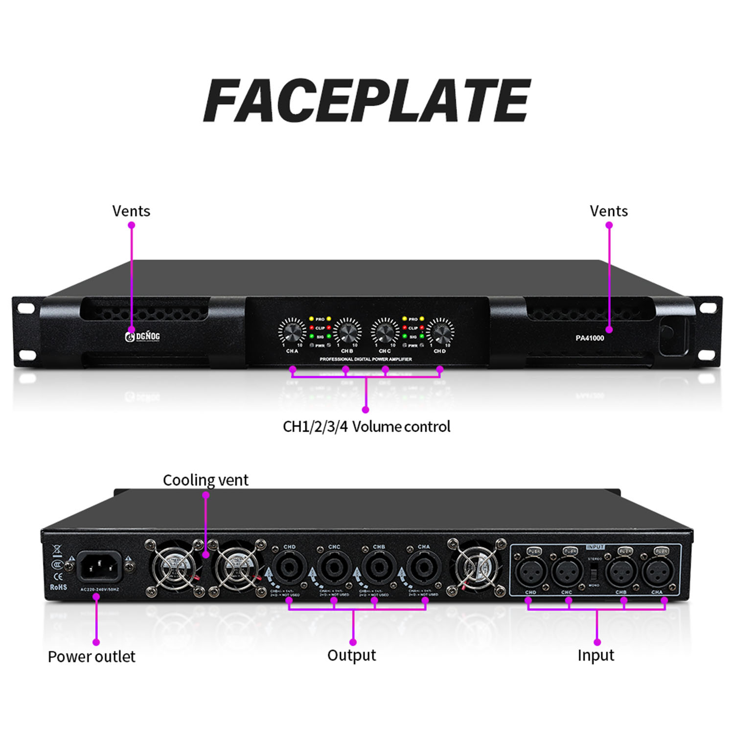 PA41000 digital power amplifier view 3