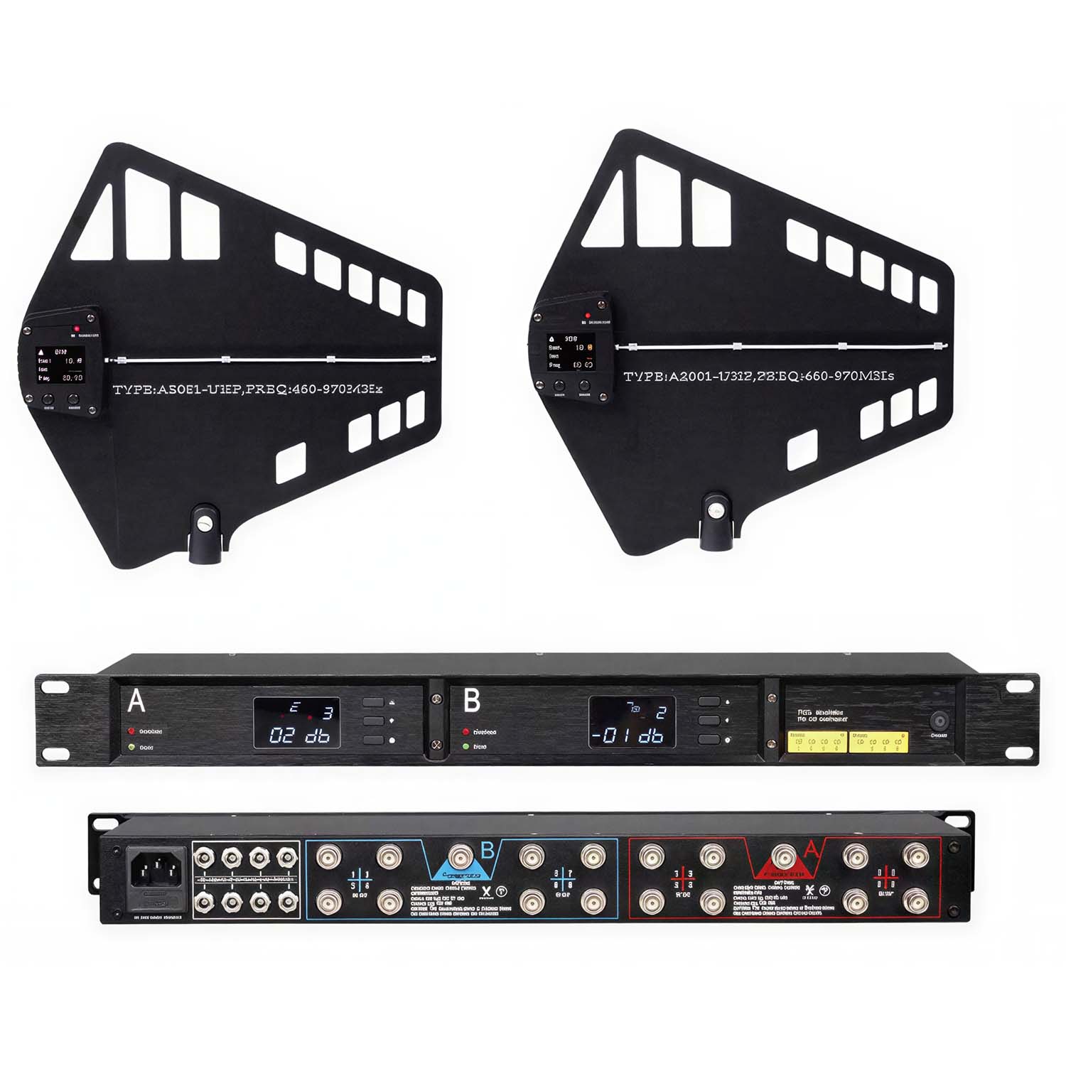 UA80+A2001 16-channel microphone antenna amplifier view 1