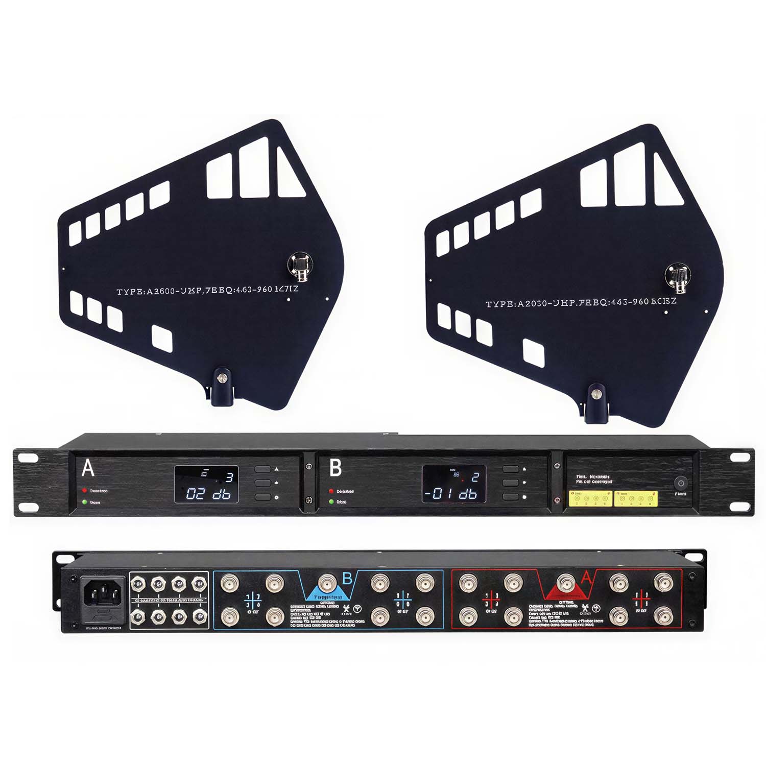 UA80+A2000 16-channel microphone antenna amplifier view 1