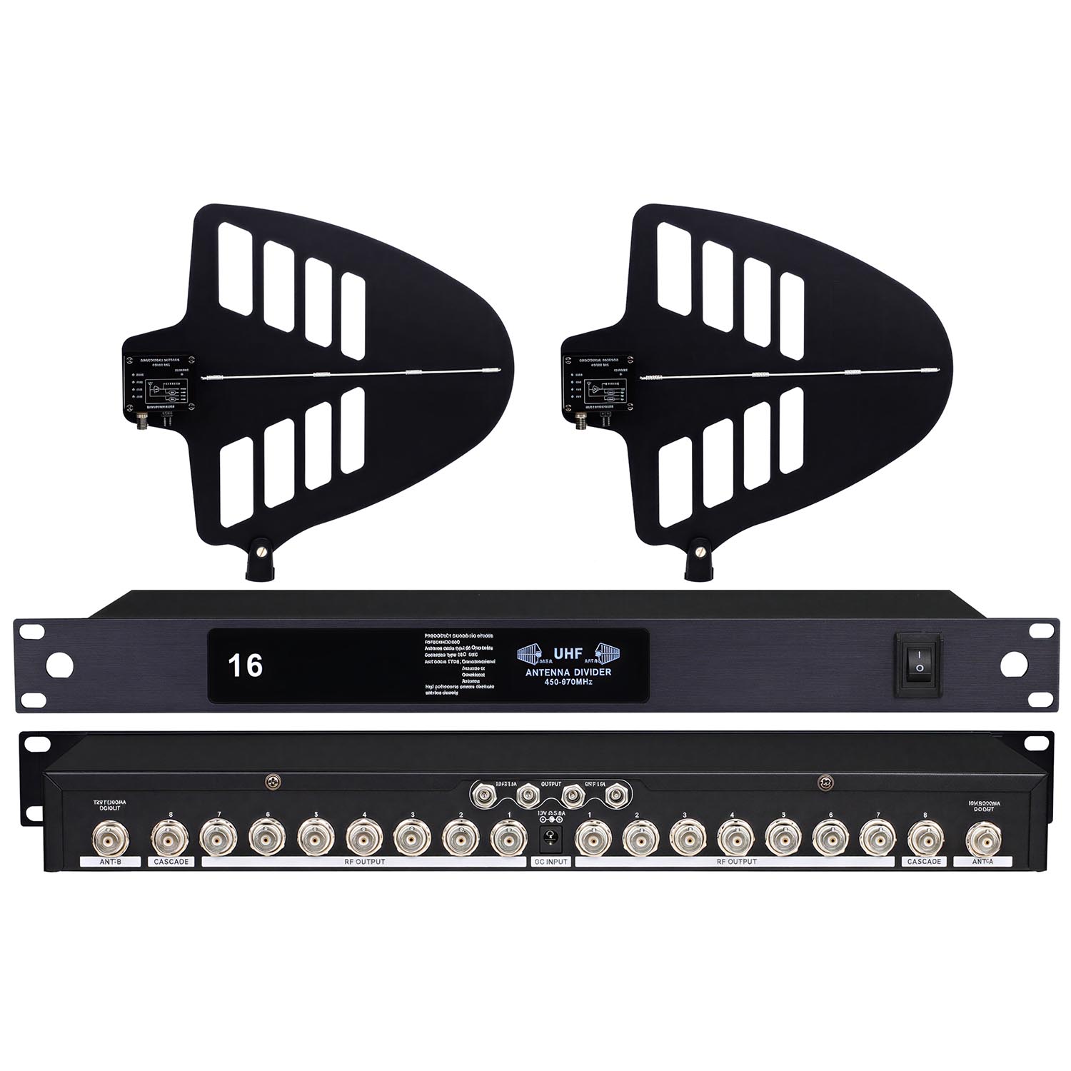 UA898+U9900 16-channel microphone antenna amplifier view 1