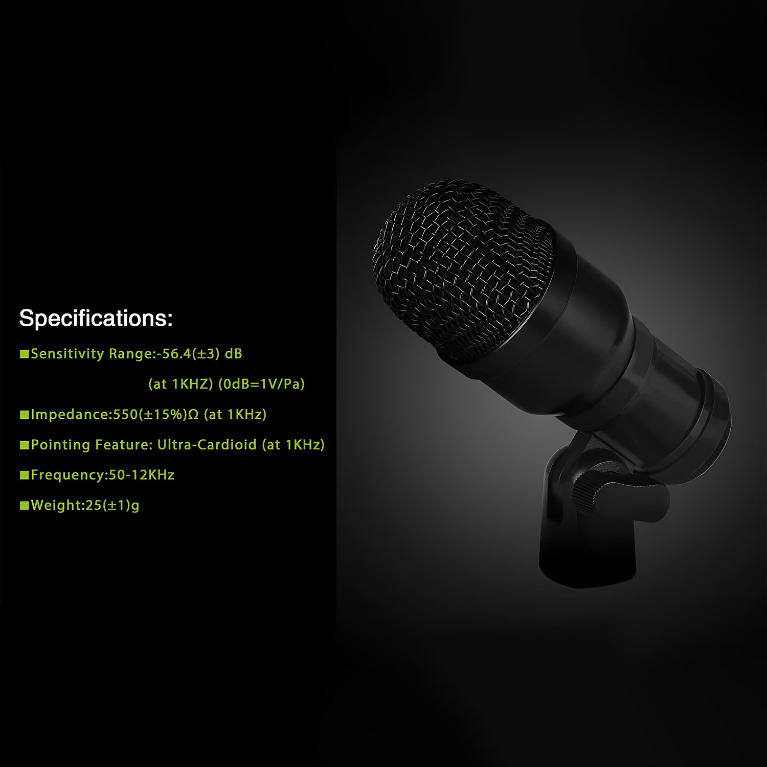 QK-5 drum microphone kit view 3
