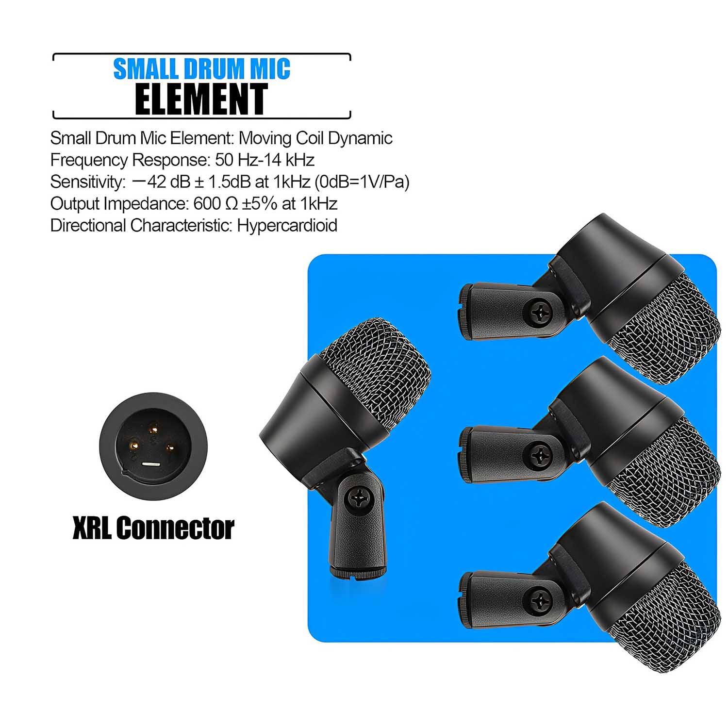 E900 seven-piece drum microphone pack view 3