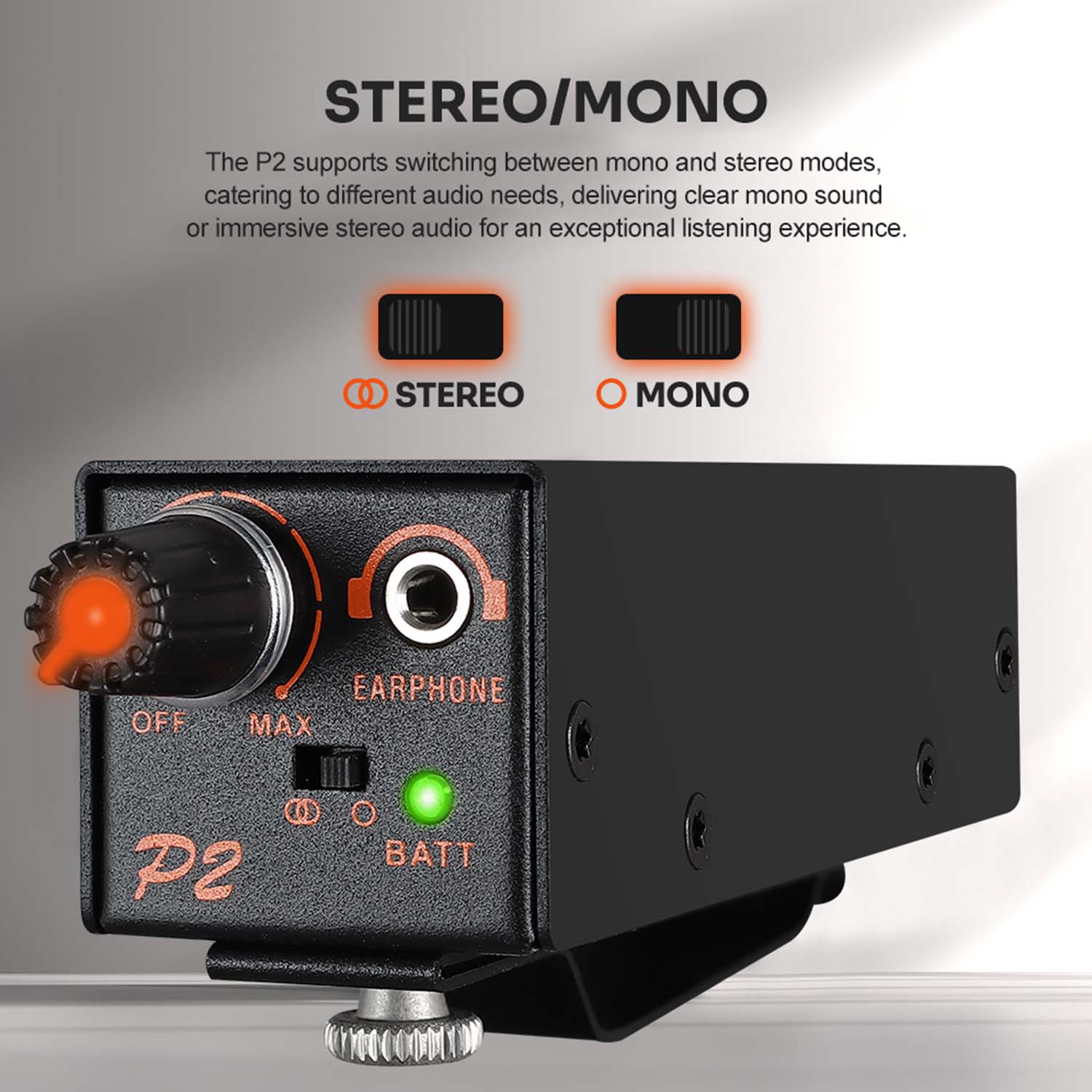 P2 in-ear monitor headphone amplifier view 4