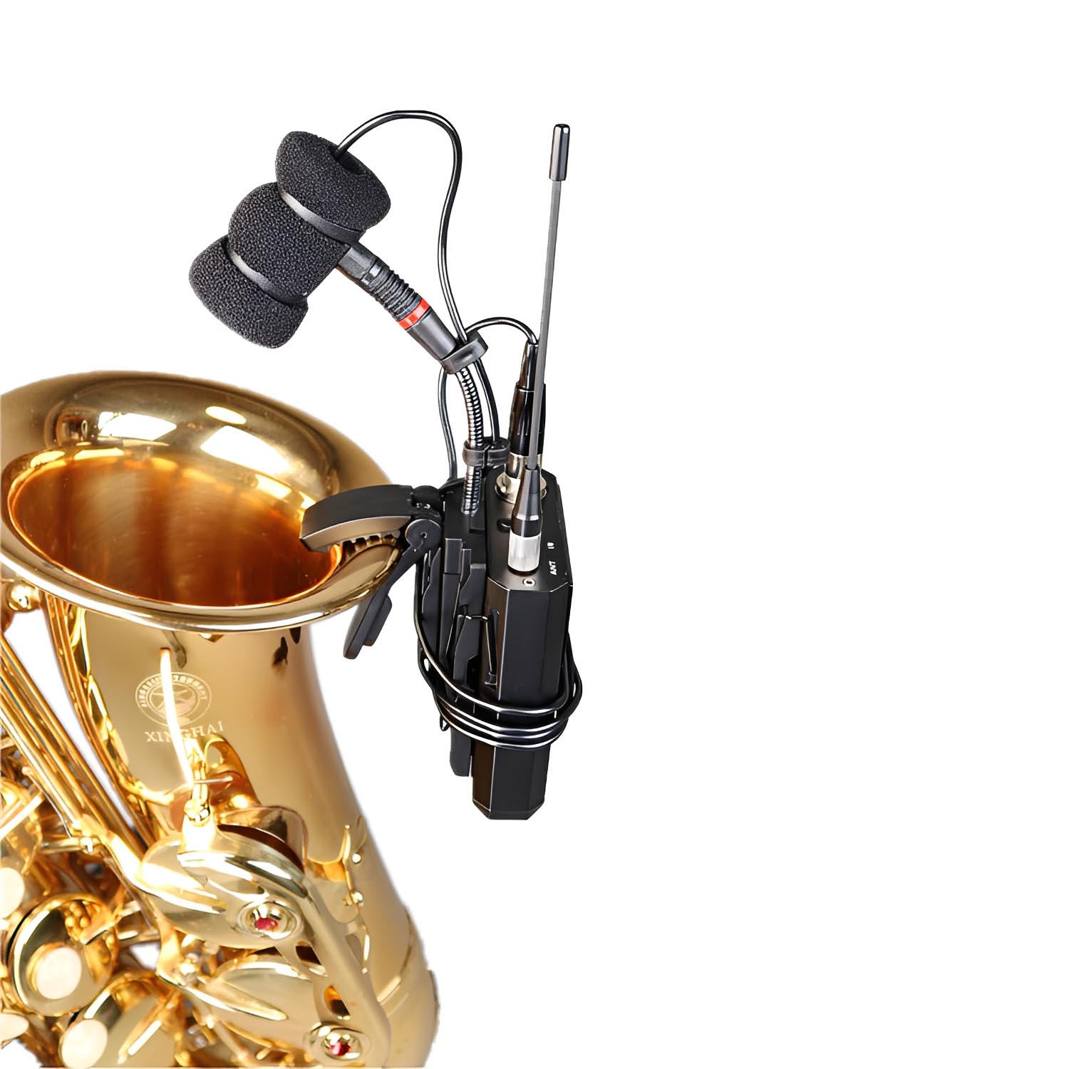G60 saxophone microphone with N35 Sennheiser-compatible 3.5 mm connector view 2