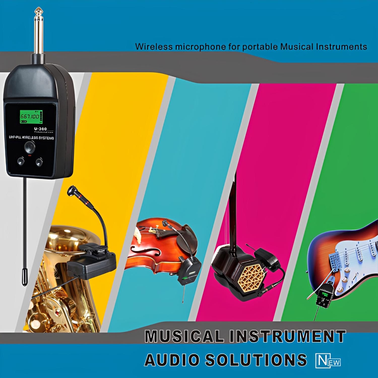 U-360 saxophone-specific clip package wireless microphone system view 2