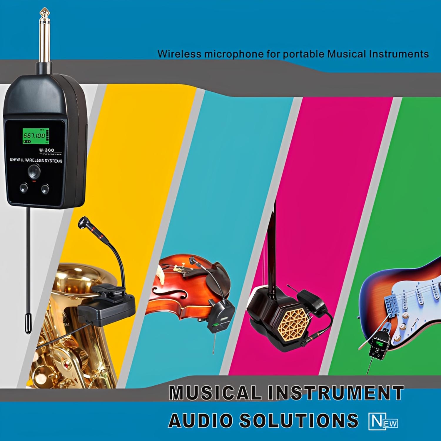 U-360 violin-specific clip package wireless microphone system view 2