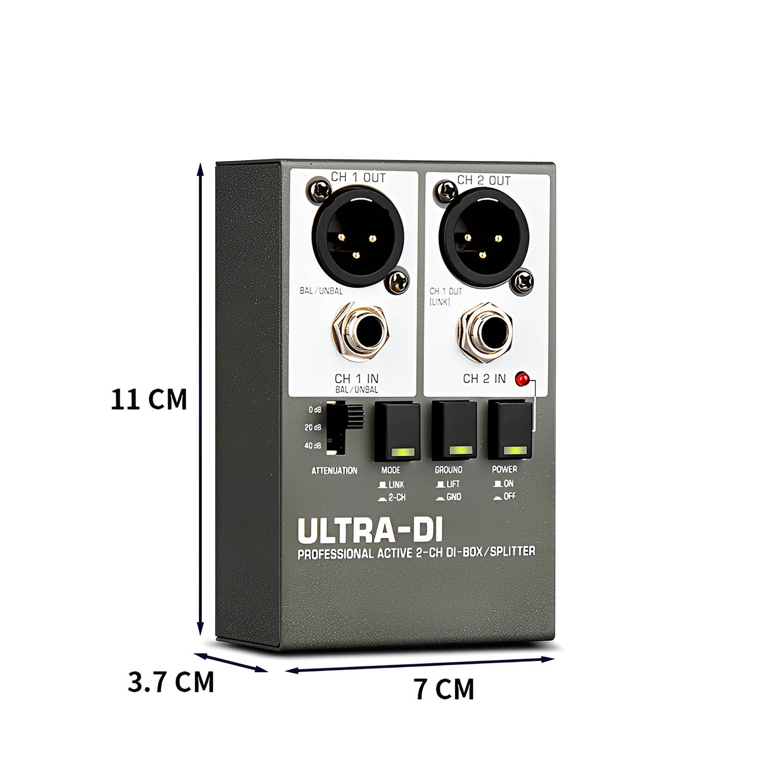 D120 two-channel DI box view 2