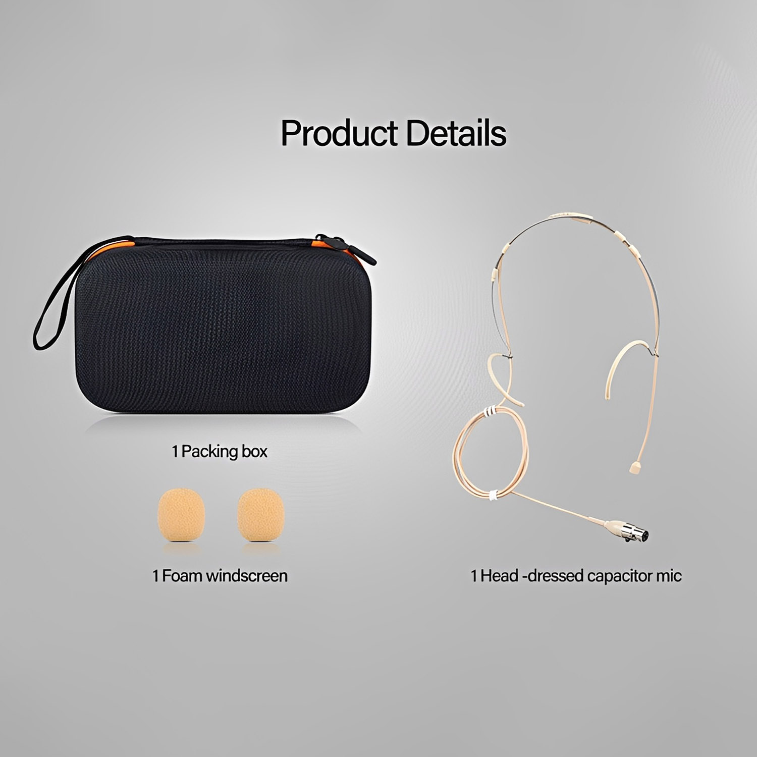 CH-80 omnidirectional headset microphone view 4