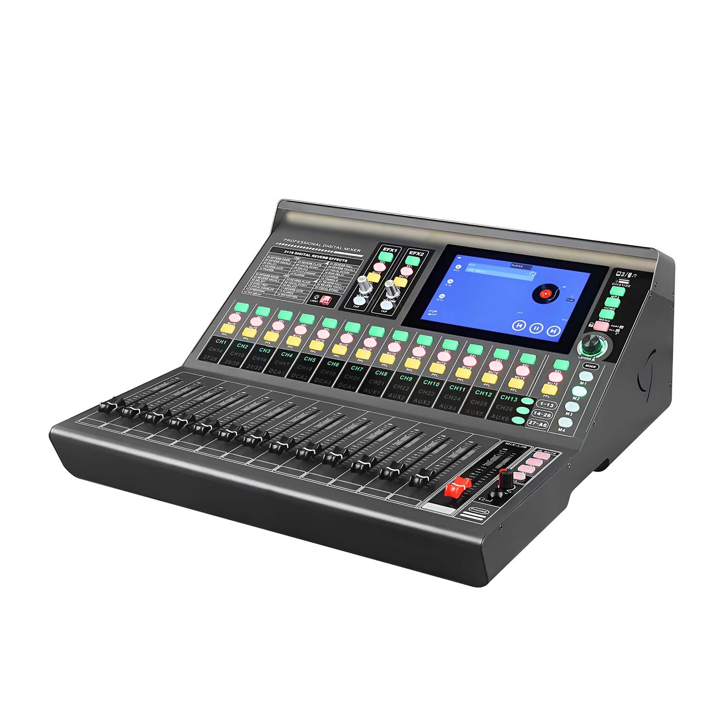 MX3210 professional digital mixer angled view