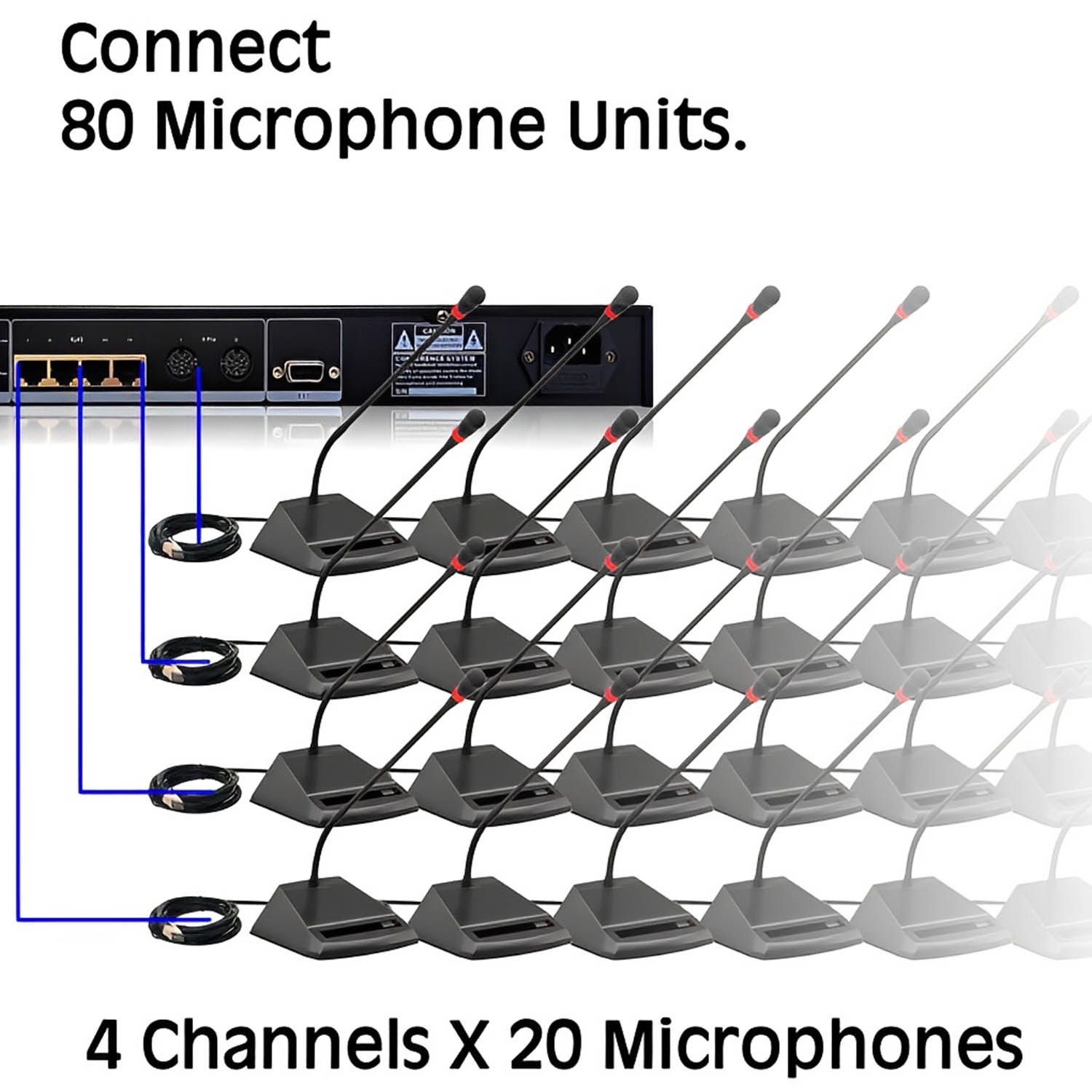 MH-900C wired conference microphone unit view 4