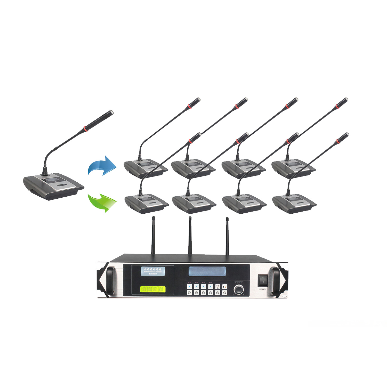 WM-9000 wireless digital conference system view 1