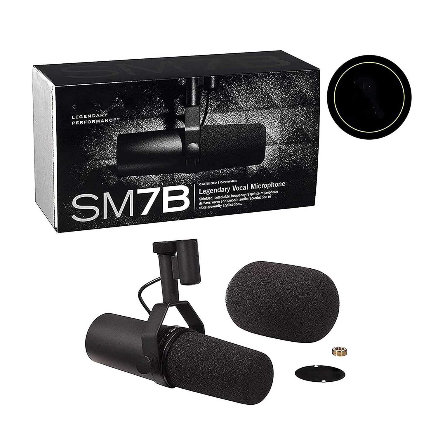 SM7B black XLR dynamic microphone view 2