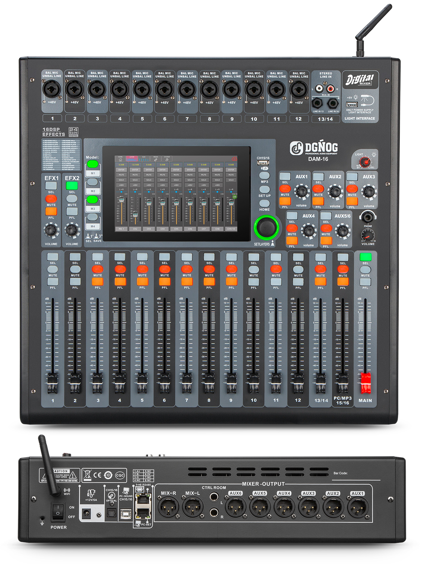 DAM-16 16-Channel Professional Digital Mixer