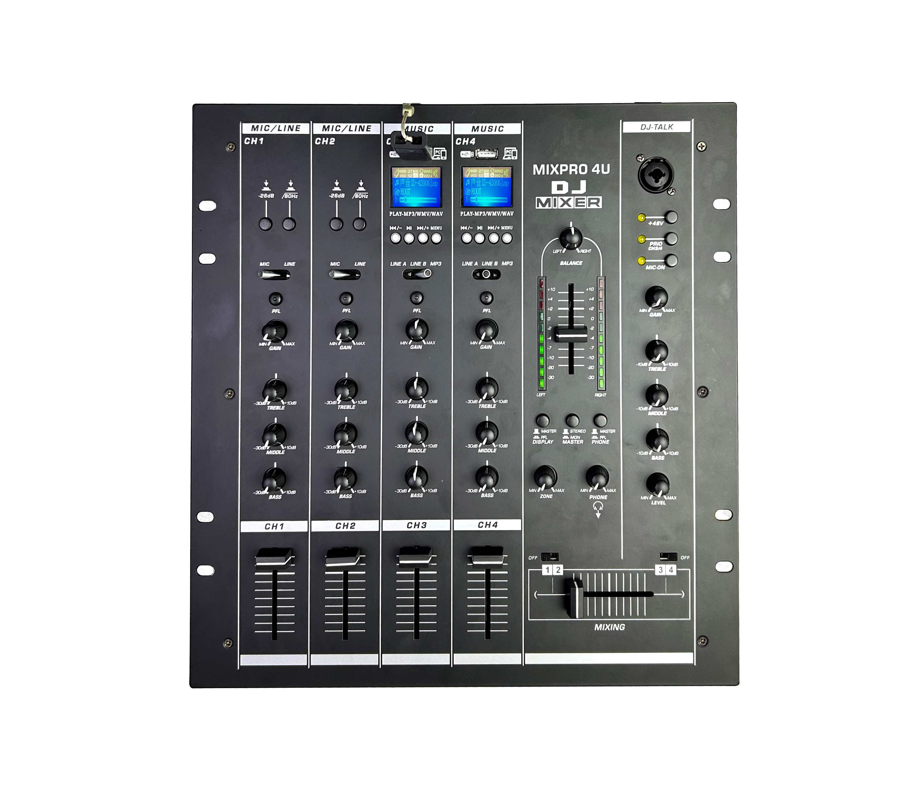 DGNOG DJM4000 4-Channel DJ Mixer