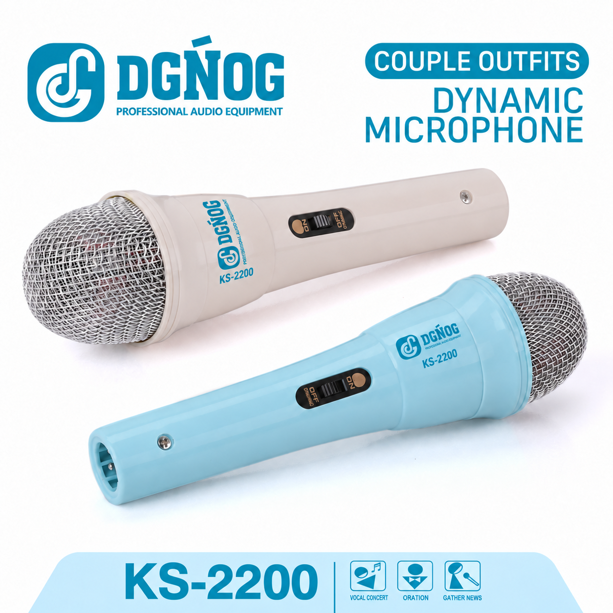 DGNOG KS-2200 wired microphone front view